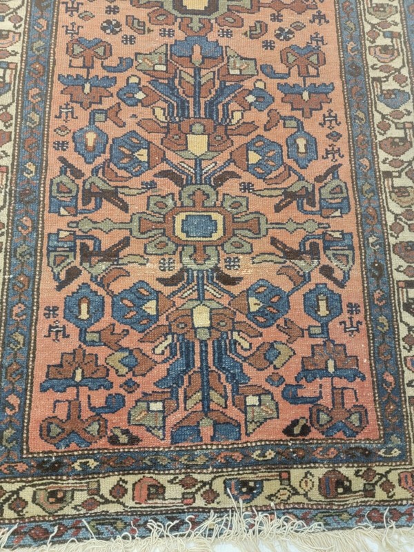 Antique Oriental Hand-Knotted Wool Runner Collectible Malayer Rust 2'10" x 16'3" gallery
