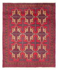 Vintage 3’8″ x 4’7″ Traditional Hand Knotted Vegetable Dye Wool Area Rug