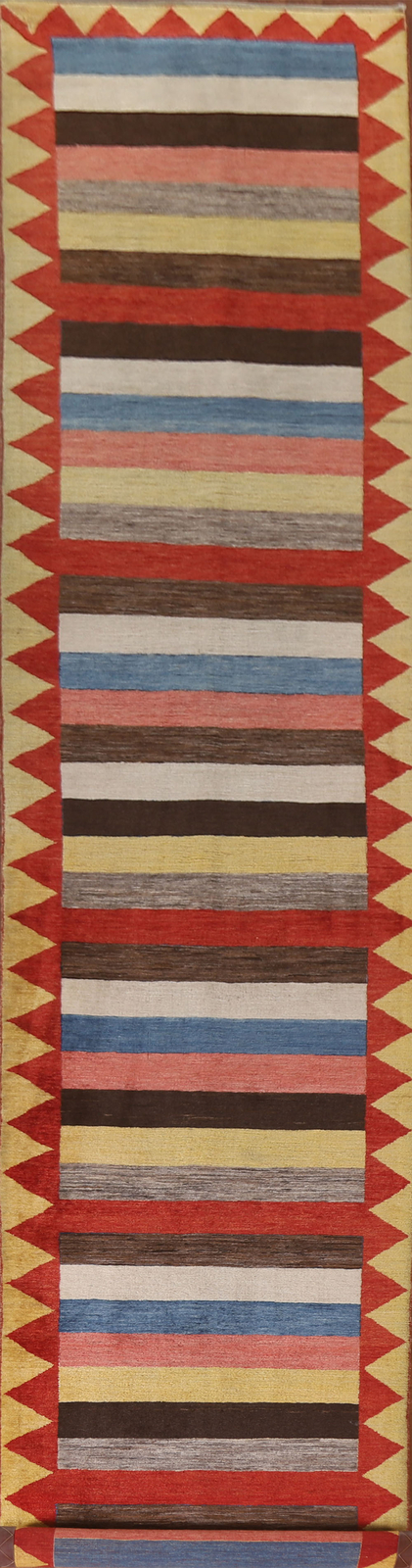 Vegetable Dye Pastel Color Gabbeh Long Runner Rug 3x19 Hand-knotted Wool Carpet gallery
