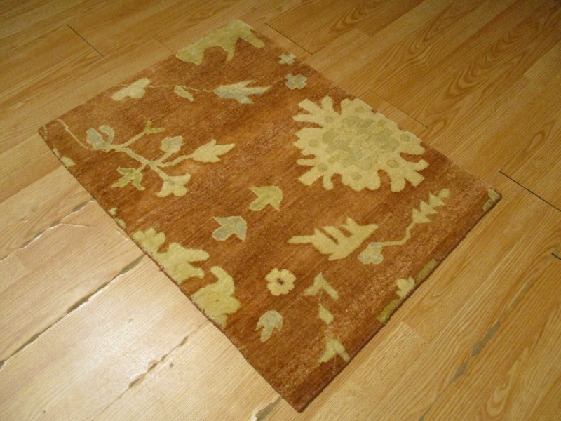 2x3 Modern Agra ABC Collection Handmade-knotted Wool Rug #3 gallery