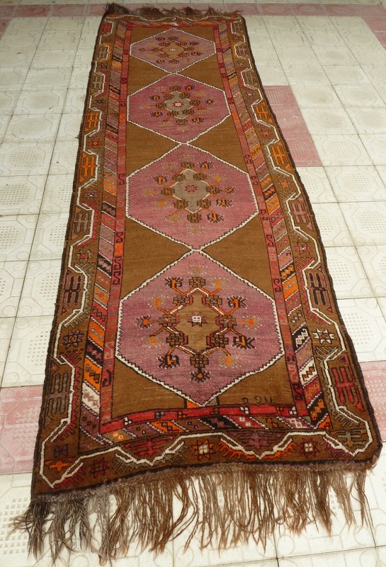 Dated 1960 Antique Caucasian Kazak Handmade Runner 4 Ft X 12 Ft Free Shipping gallery