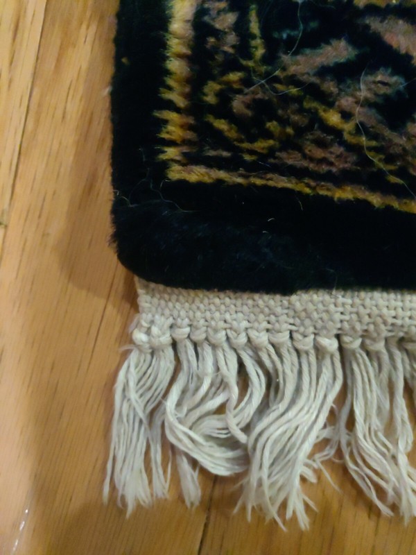 Pakistan Bokhara Rug Excellent condition Mori Weave Navy and Tan Colors gallery