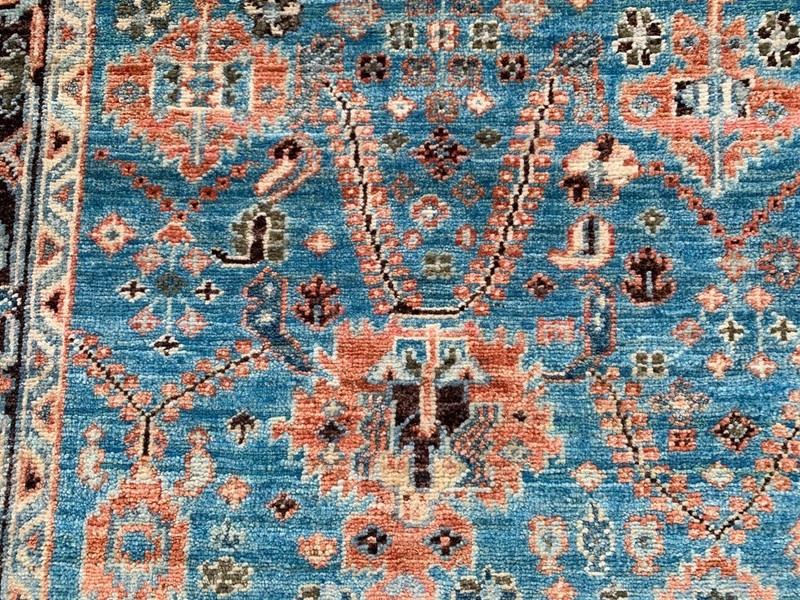 Rare Hand Knotted Caucasian Kazak Afghan Wool Runner Rug 3x8 ft Free Ship gallery