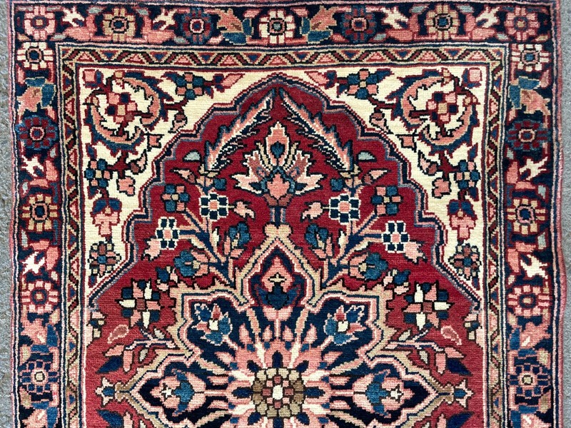 VINTAGE HERIZ RUNNER HAND MADE PERSIAN WOOL RUG HALLWAY CARPET 10'5" x 3'4" gallery