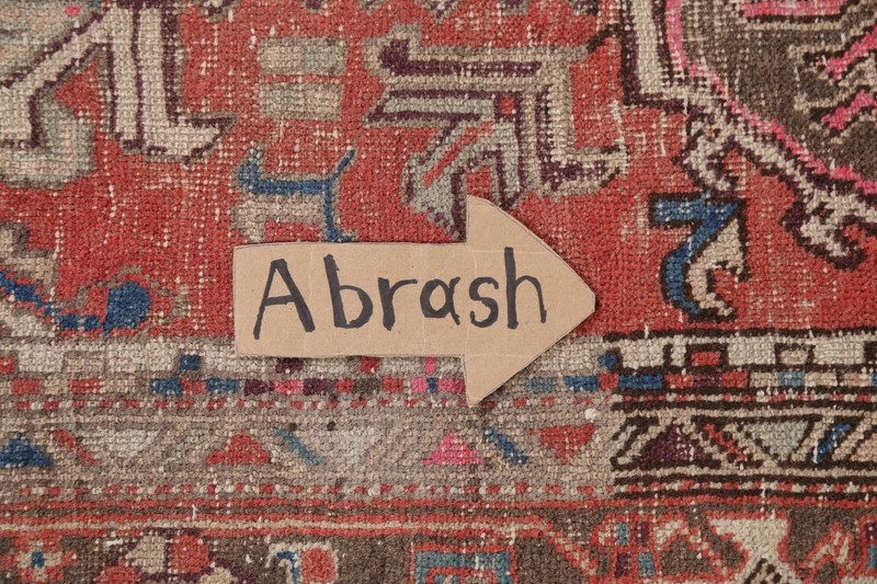 Antique Heriz Geometric Traditional Oriental Area Rug Hand-knotted Wool 5x10 ft gallery