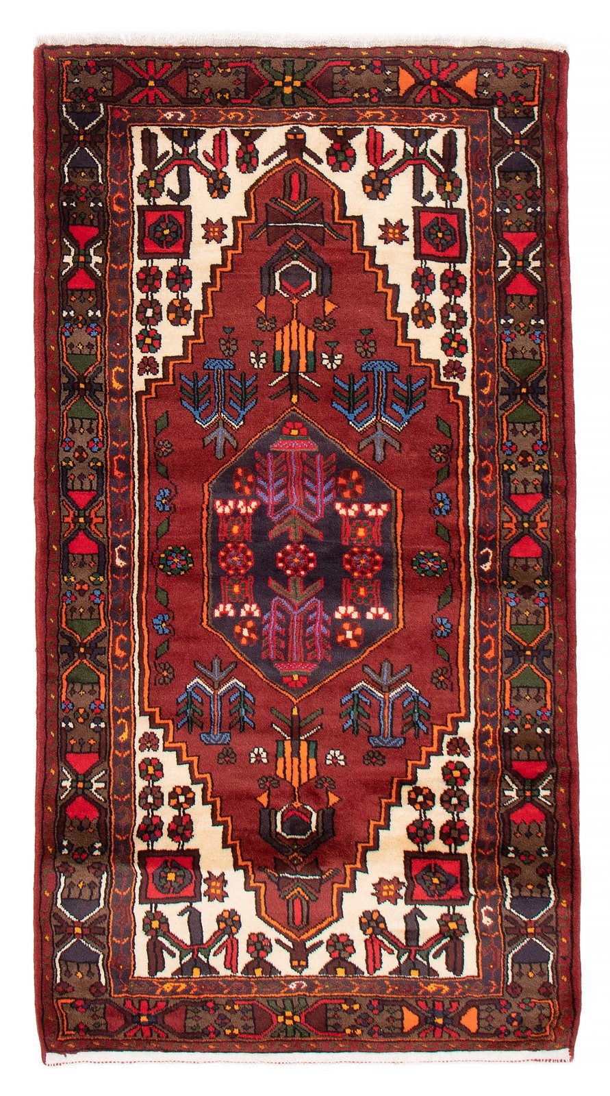 Vintage 4'3" x 7'3" Traditional Hand Knotted Vegetable Dye Wool Area Rug gallery