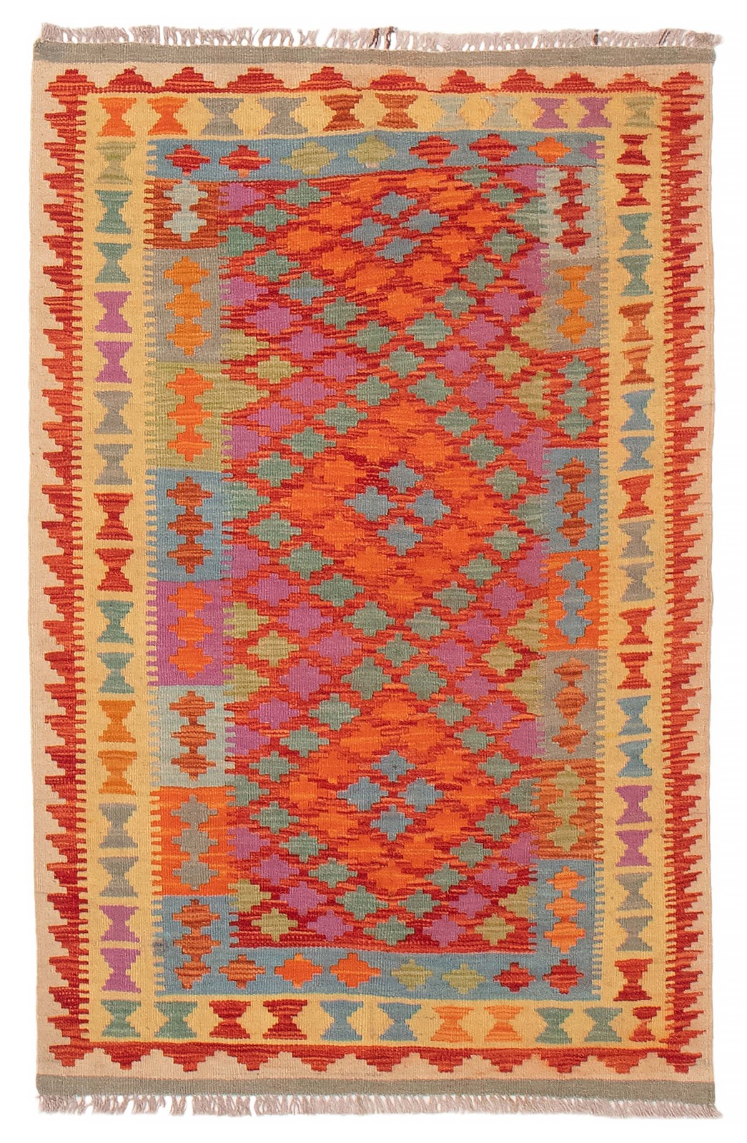 Vintage 3'1" x 4'11" Traditional Wool Hand Woven Oriental Area Rug gallery