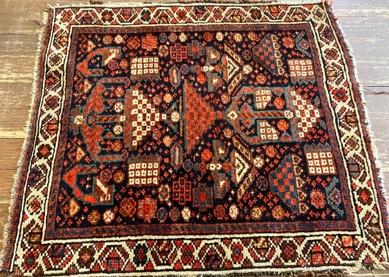 Antique Handmade Azerbaijan Rug/ Bag, 22" x 24" #17545 gallery
