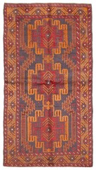 Vintage 3’5″ x 6’5″ Traditional Hand Knotted Vegetable Dye Wool Area Rug