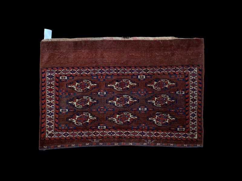 Antique Tekke Yomud Yomut Saryk Chuval Rug Bag Face, Turkmen Rug, Turkoman Rug gallery