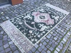 Turkish Vintage Rug Handmade Wool Rug Bohemian Runner Rug Home Rug4,4 x 9,3 ft