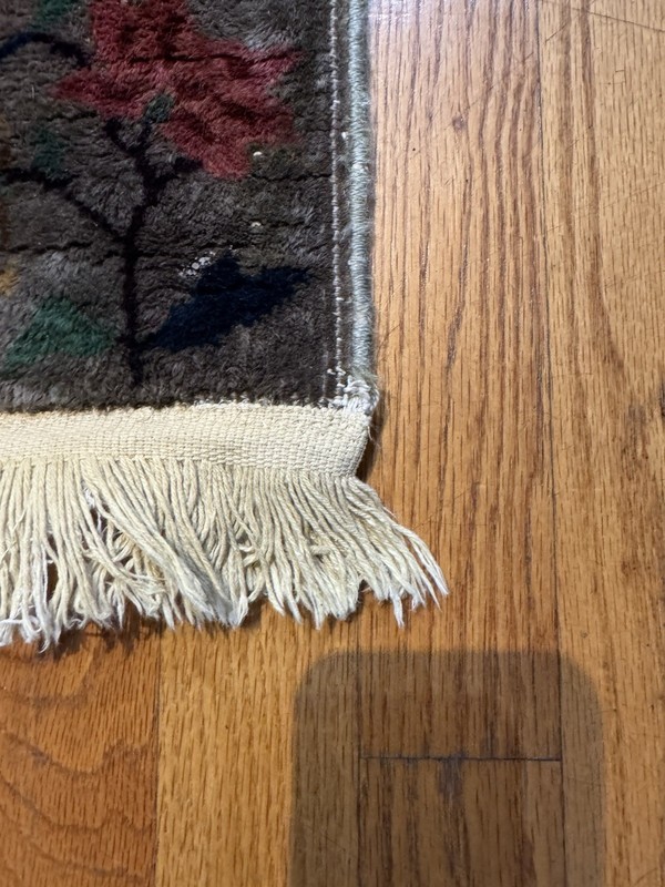 Stunning Antique Chinese Art Deco Rug C. 1920 Remarkable Natural Dye Hues 6’x3’ gallery