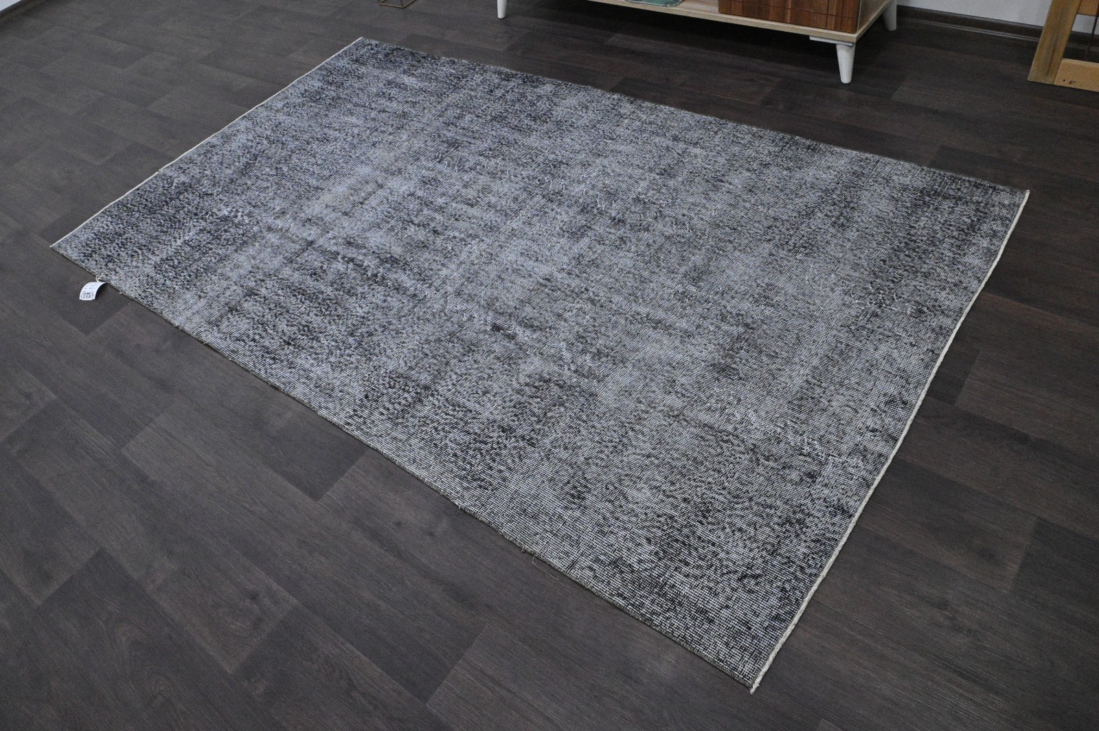 Oushak 4x8,Turkish Rug,vintage,anatolian,GRAY,kilim,Bohemian,handmade,wool gallery