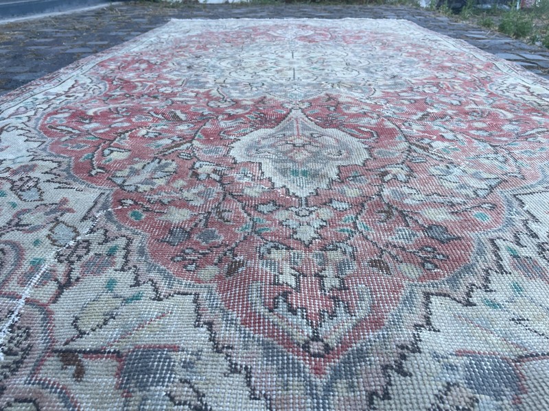 Turkish Vintage Rug, Handmade Wool Rug, Bohemian Large Rug, 8,2 x 9,9 ft gallery