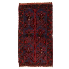 Handmade Balochi Rug Tribal Wool Area Rug 4.6×2.7 ft