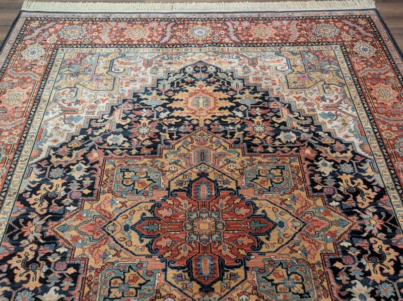 8.8 x 10.6 Karastan Navy Heriz Rug #701 gallery