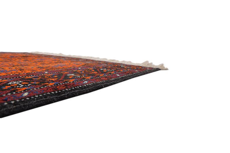 Tribal Antique Birds Afghan 3' 8" x 6' 7" Orange Hand Knotted Area Rug gallery
