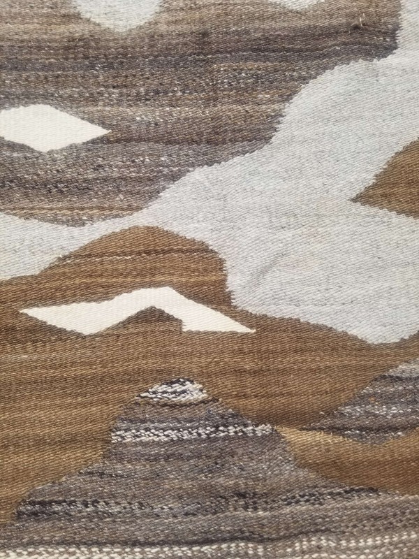 Vintage Handmade Turkish Tulu Traditional Wool Kilim Rug 194x124 cm gallery