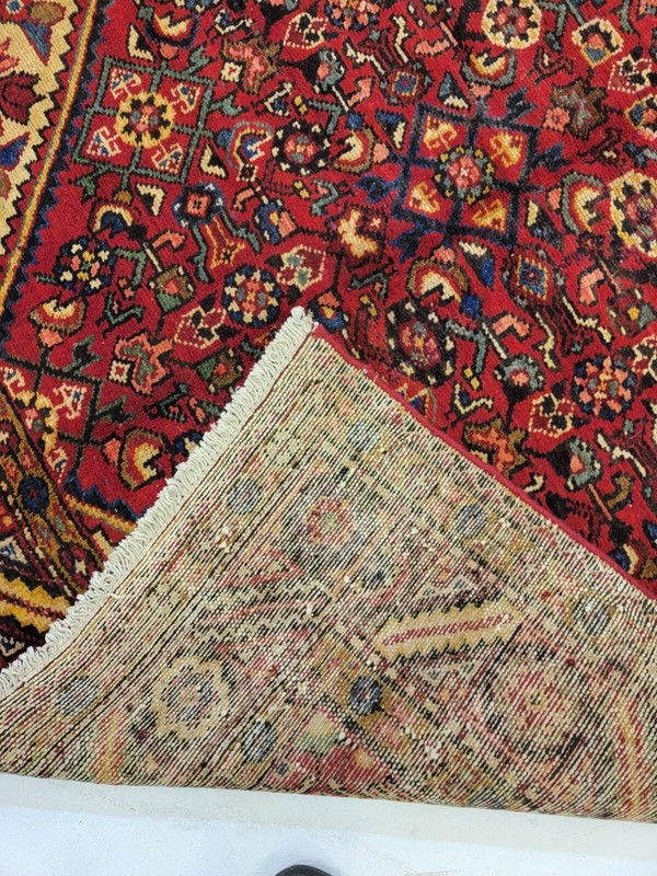 Antique Oriental Hand-Knotted Wool Runner Red/Beige/Blue/Green 5'4" x 13'2" gallery