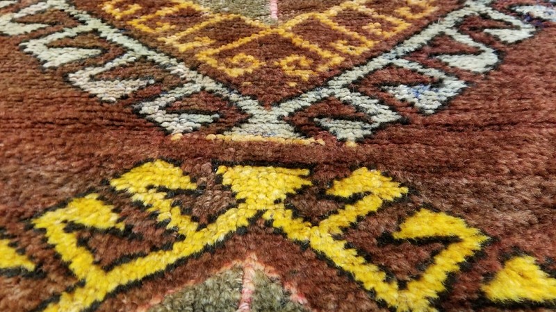 Primitive Antique 1940-1950s Wool Pile, Wool Color Kurdish Tribal Rug 2'3''x3' gallery