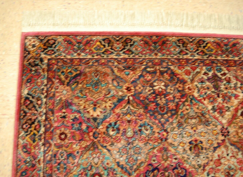 AUTHENTIC KARASTAN MULTICOLOR PANEL KIRMAN PATTERN # 717 RUG CARPET 4'3" x 6' gallery