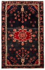 Vintage 3’10” x 6’1″ Traditional Hand Knotted Vegetable Dye Wool Area Rug