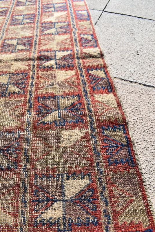 Fabulous Antique Camel Wool Tribal Collector's Piece Distressed Low Pile Rug gallery