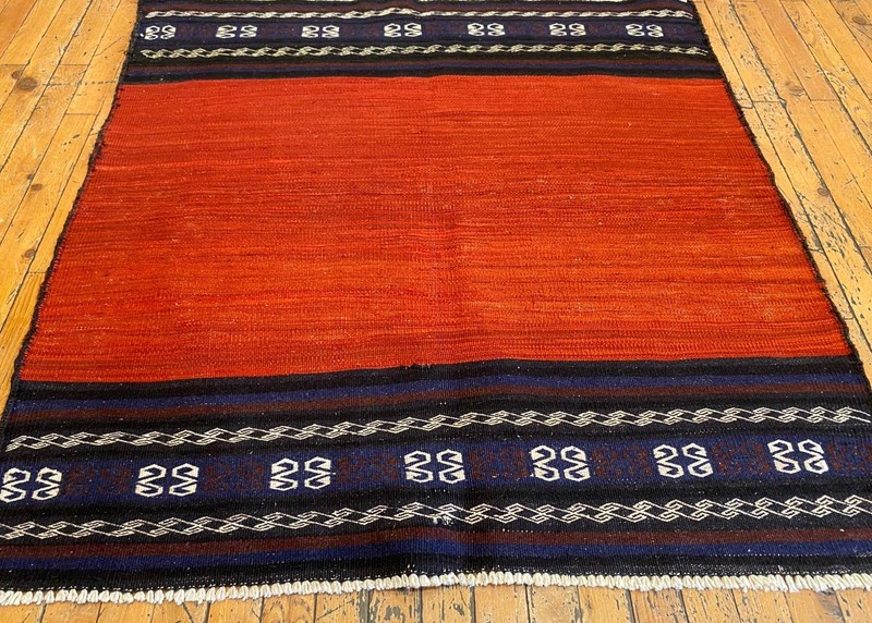 3x3 ft Handwoven Turkish Kilim Rug - Vintage Square Kilim gallery
