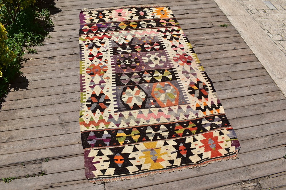 Turkey Rug 3'5''x6'2'' Wool Authentic AMAZING Color Harmony Orient Rug 107x190cm