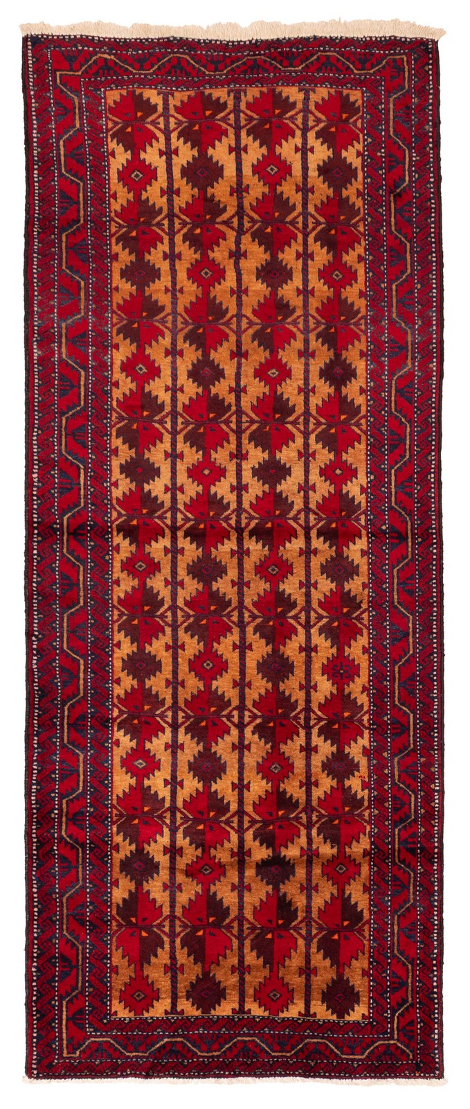 3'8" x 9'3" Vintage Hand-knotted Runner Rug Traditional Oriental Wool Carpet gallery
