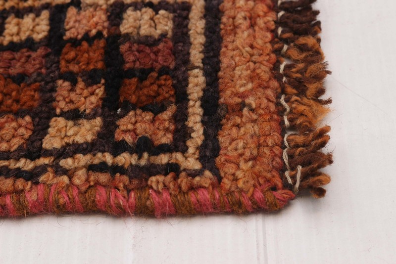 4'3" x 12'10" Vintage Hand-knotted Runner Rug Traditional Oriental Wool Carpet gallery