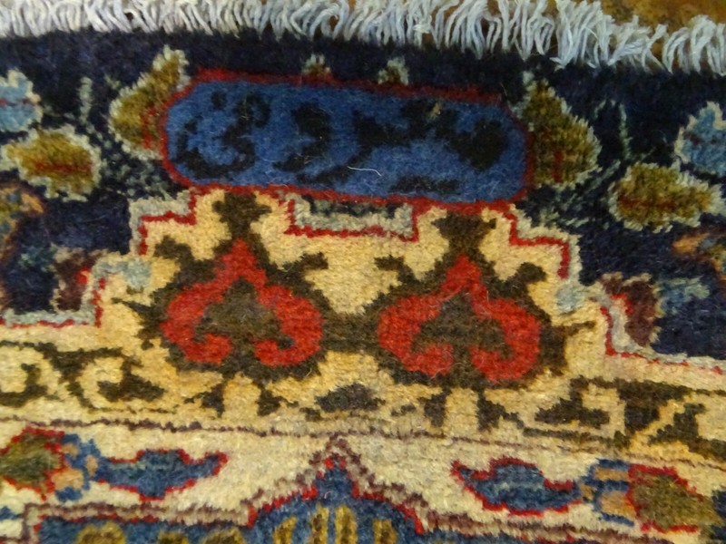 Exquisite 1950's Authentic Vintage Mint Hand Made Knotted Rug 9.7 x 12.8 gallery