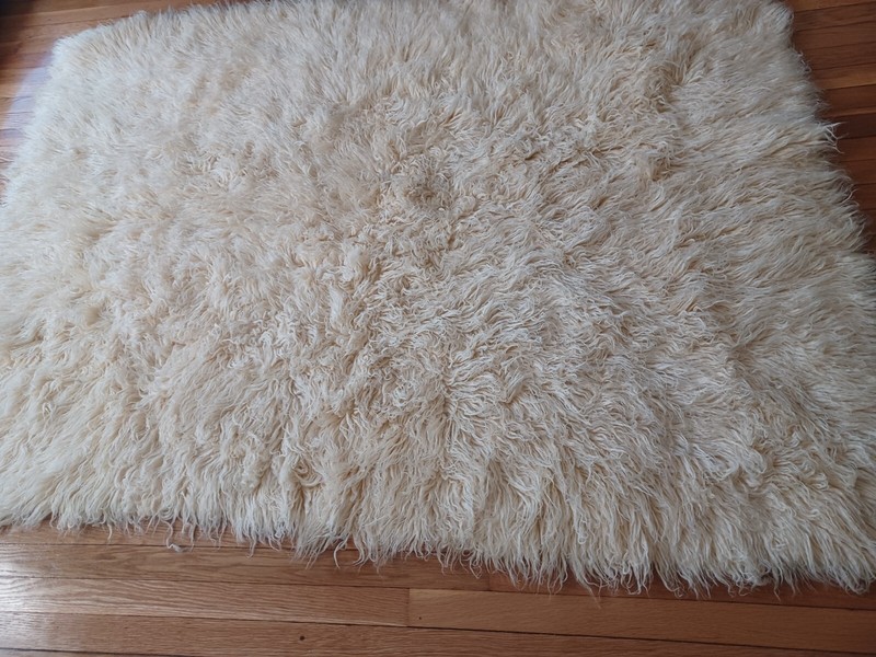 Family Treasure-A Flokati Pure Wool Rug Made in Greece Over 60 Years Old. gallery