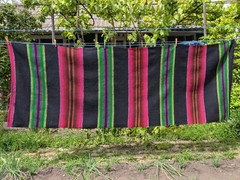 Handmade Wool Woven Carpet Kilim Runner ‘Peasants’ Moldavian Bessarabian 1973