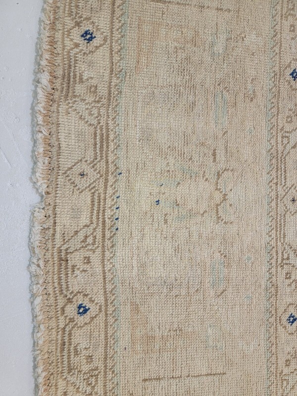 Antique Oriental Hand-Knotted Wool Area Rug Distressed Beige/Blue 9'5" x 12'5" gallery