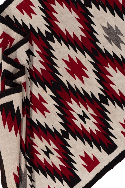 Vintage Circa 1950 Ivory Navajo Hand Woven Rug, 3'7 X 6'1 E21574 gallery