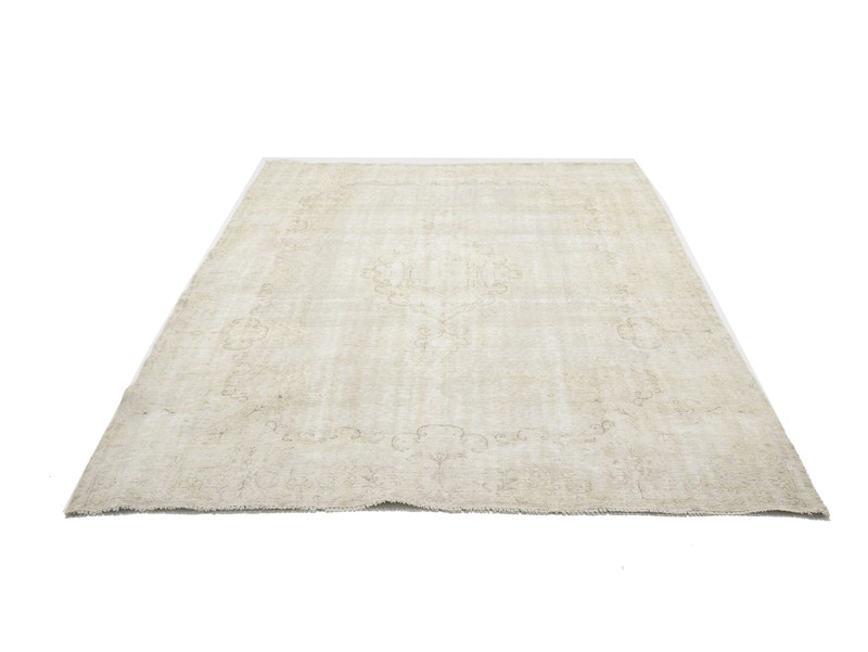 Handmade Antique Distressed Oriental Rug Floral Living Room Carpet 7'9X11'6 ft gallery