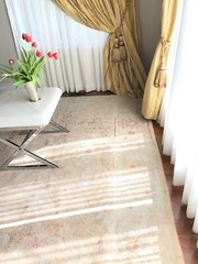 6×9 Handmade Antique Vegetable Dye Traditional Area Rug Beige c.1920