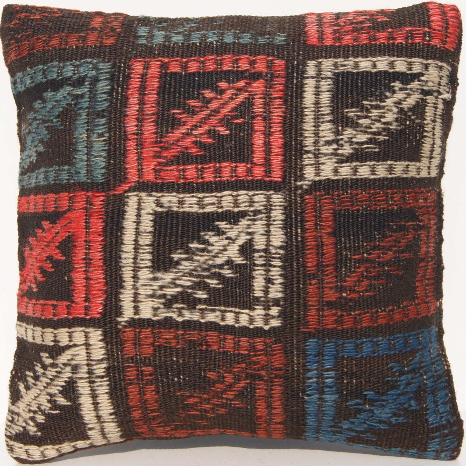 KILIM RUG PILLOW MULTI COLORED TURKISH SQUARE 40+ HAND WOVEN KILIM AREA RUGS 10" gallery