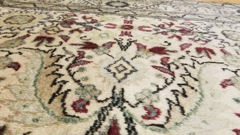Exquisite Vintage 1939-1950's Natural Dye Wool Pile Bunyan Rug 4’9”x6’1” gallery