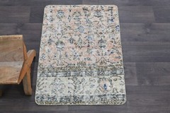 Oushak Turkish Doormat Rug 2×3 ORANGE Anatolian Handmade Vintage Small Kilim Rug