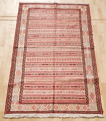 MULTI COLORED RECTANGLE EMBROIDERED SUMMAKH RUG WOOL 20+ AREA RUGS 4X6ft