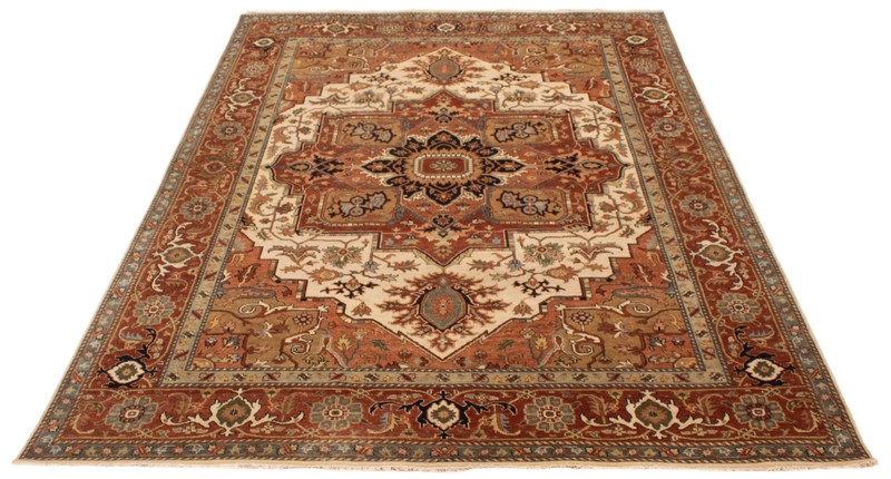 Vintage Traditional Hand-Knotted Area Rug 8'7" x 11'9" Oriental Wool Carpet gallery
