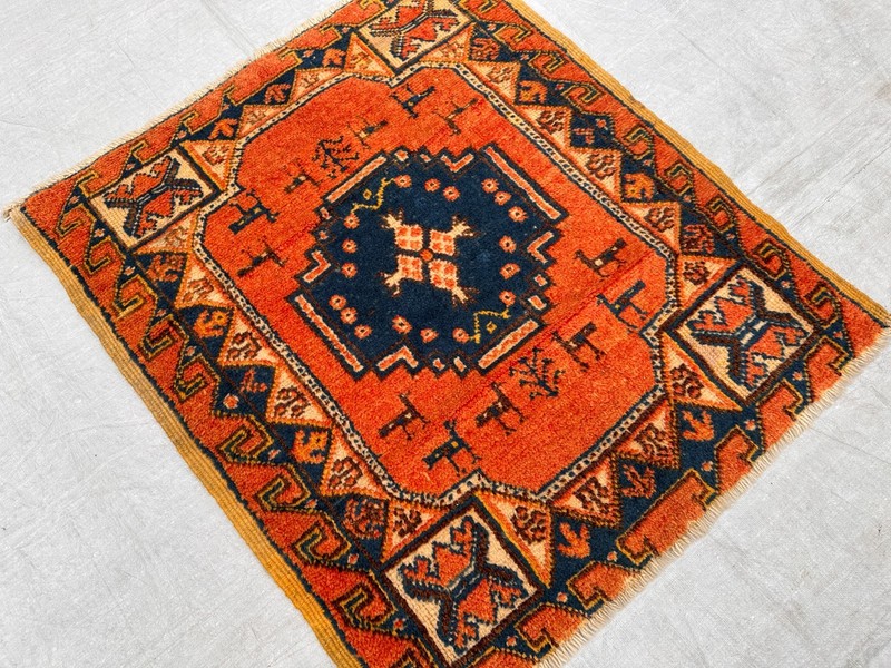 COLLECTORS' ITEM Semi Antique Stunning Squarish Kazak Fine Quality Caucasian Rug gallery