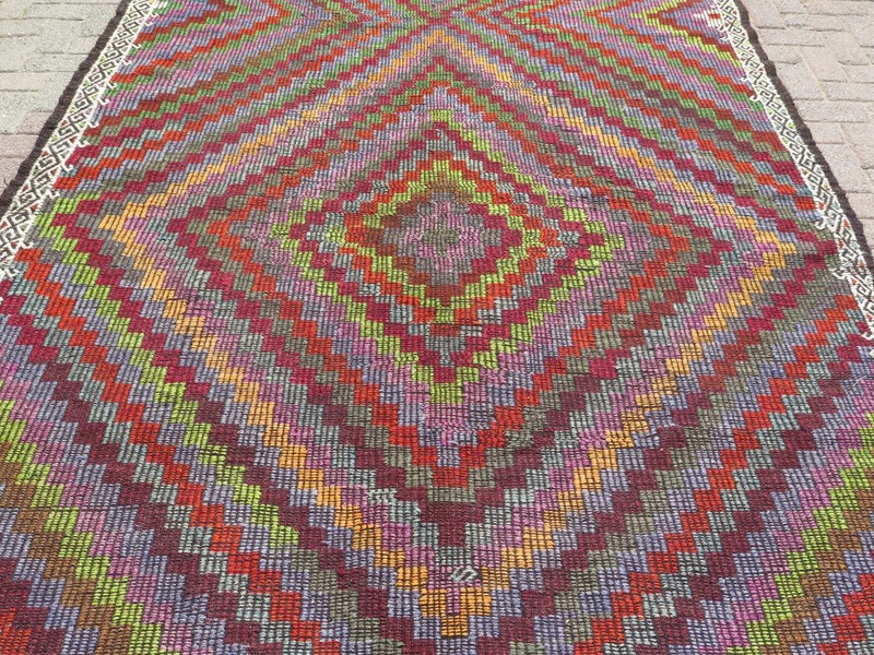 Oversize Rug, Vintage Oushak Rug, Area Rugs, Turkish Rug, Handmade Rug 78"x119" gallery