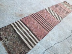 Old Turkish narrow Kilim Runner 450×88 cm, shabby chic, vintage decor kelim rug