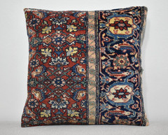 Antique Pillow Cover Sofa Rug 16” x 16” Made of Antique Cushion Cover Carpet