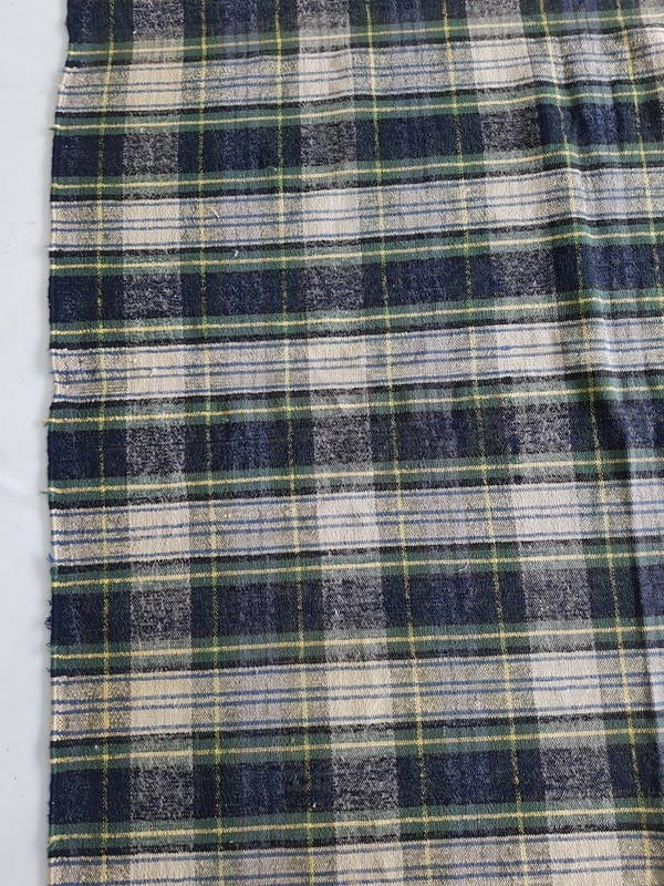 Vintage Handmade Traditional Plain Checked Kilim Floor Rug Carpet 196x177 cm gallery