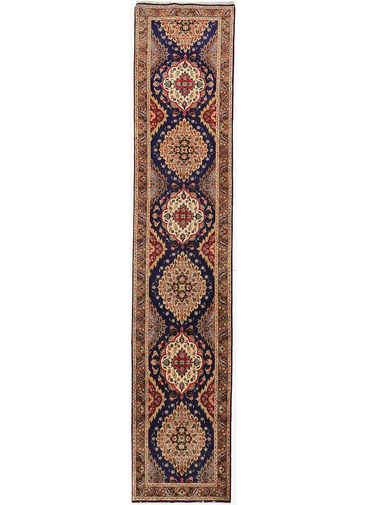 Hand-Knotted Wool Oriental Runner Rug Classic Floral Oversized Carpet 3X16 ft