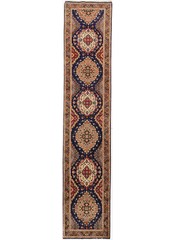 Hand-Knotted Wool Oriental Runner Rug Classic Floral Oversized Carpet 3X16 ft